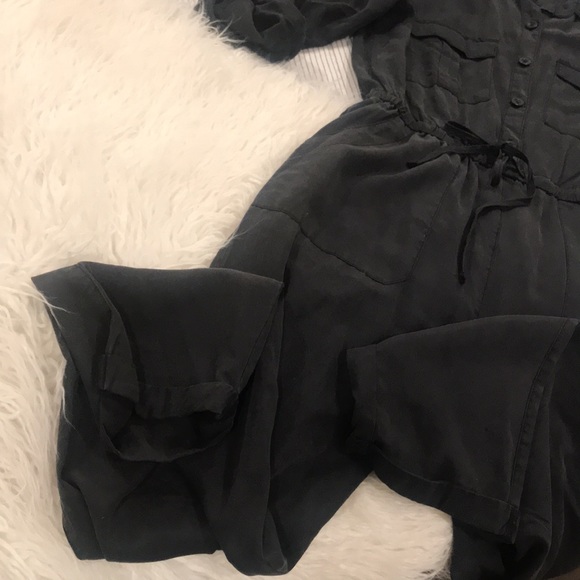 Moody Jumpsuit Charcoal Drawstring Waist Long Sleeve S - Picture 7 of 15